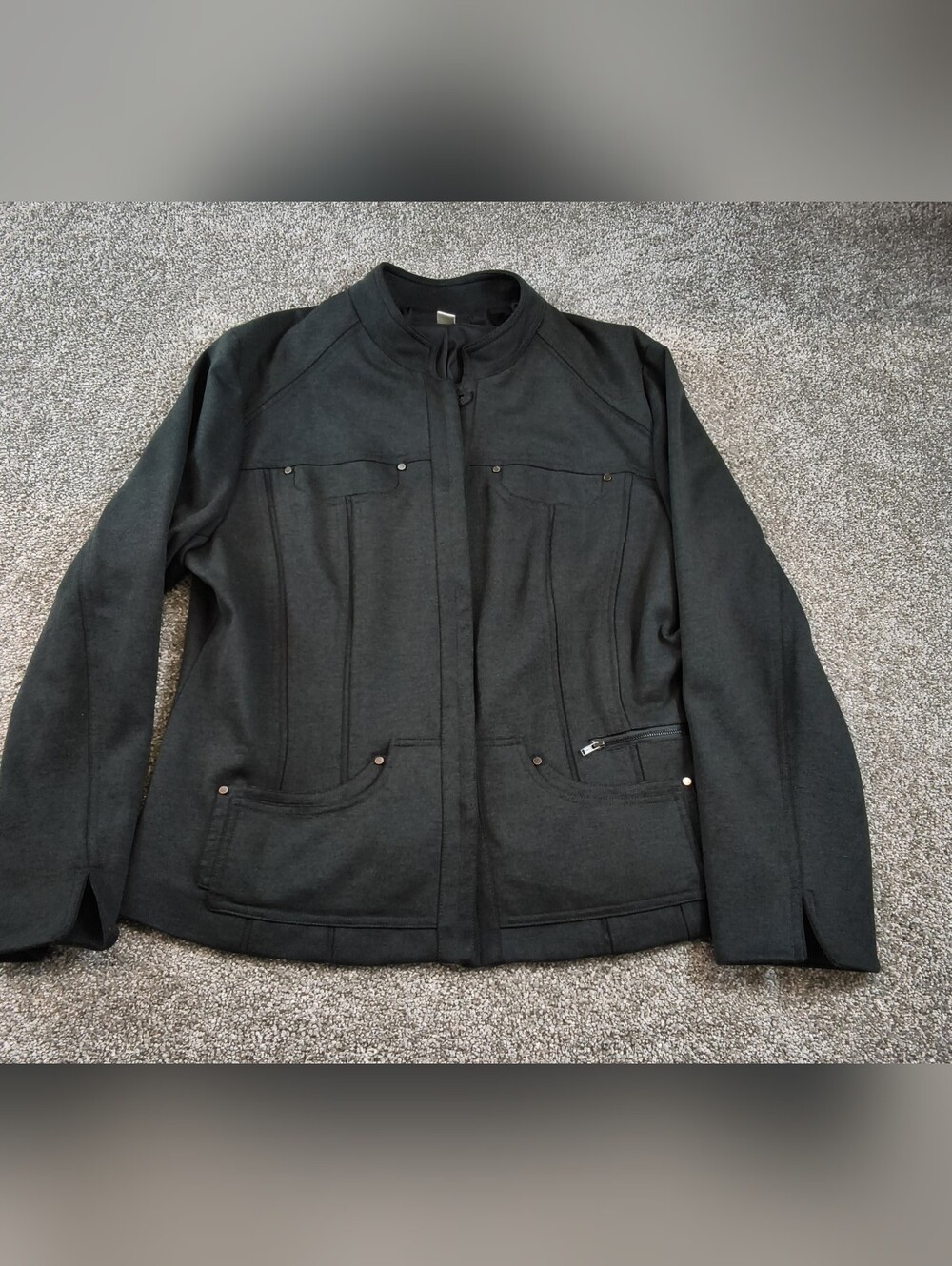 Coldwater Creek Womens Size 16 Jacket Knit Snap Long Sleeve Pockets